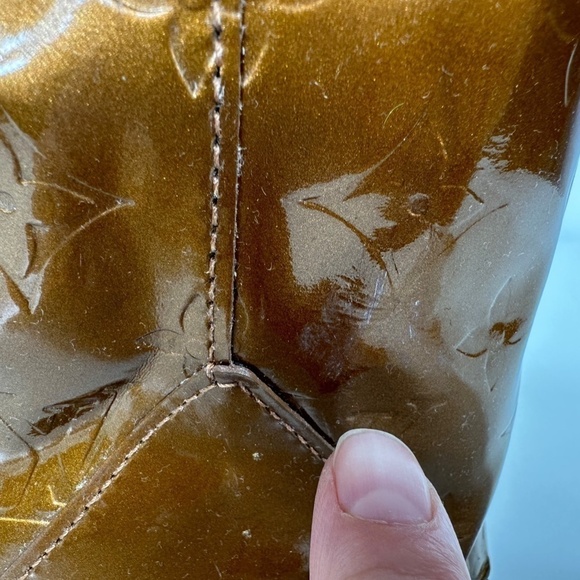 Aunt Louis Vuitton Monogram Vernis Reade MM M91143 Women's Handbag Bronze - Picture 6 of 15